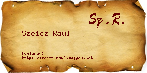 Szeicz Raul névjegykártya